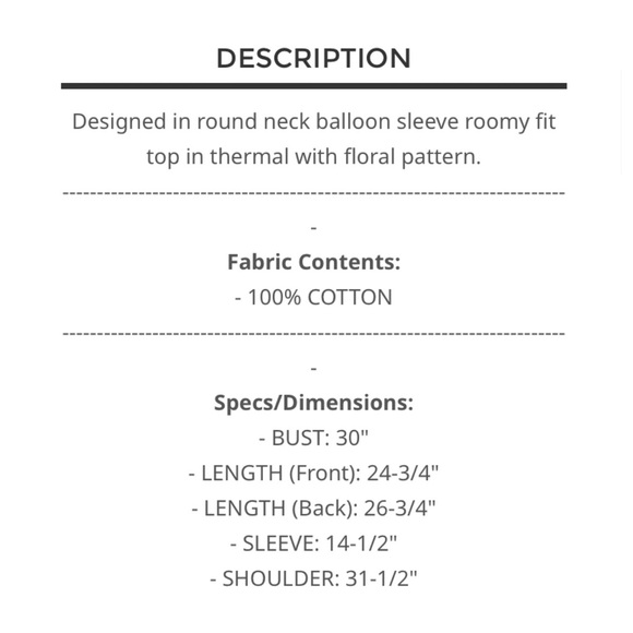 POL oversized thermal floral top - Picture 6 of 6